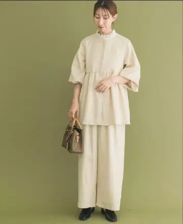 자켓 프릴 상의 x 팬츠 세트