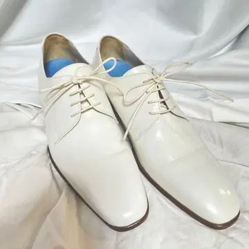 BENIR 화이트 웨딩 신발 신랑 화이트 가죽 신발 25.5cm 상당