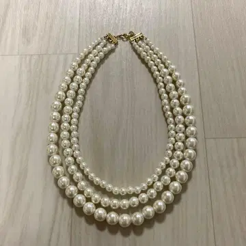 3연 펄 목걸이