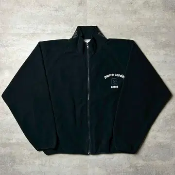 90s Pierre Cardin 집업 플리스 자켓 블랙