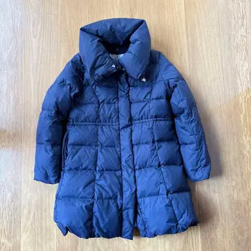 다운 코트 여배우 옷깃 네이비 9호 탈부착 가능 퍼 포함