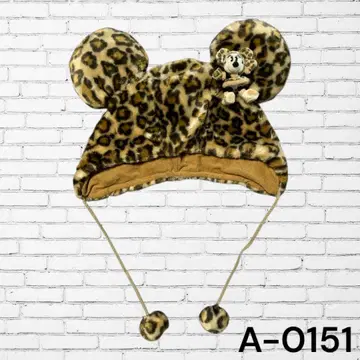 [새상품급] 디즈니 미니 마우스 팬캡 레오파드 무늬 마스코트