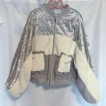 merry jenny 이소자이 돌먼 블루종 그레이 아우터