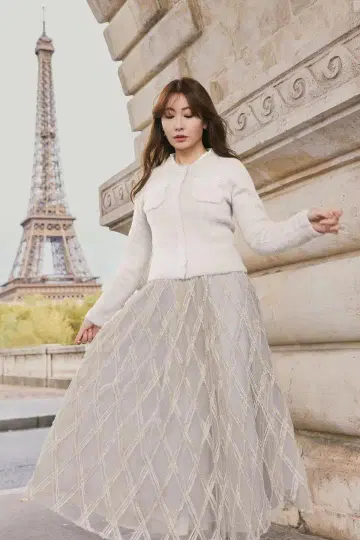 herlipto Carre Twinkle Tulle Skirt 페탈