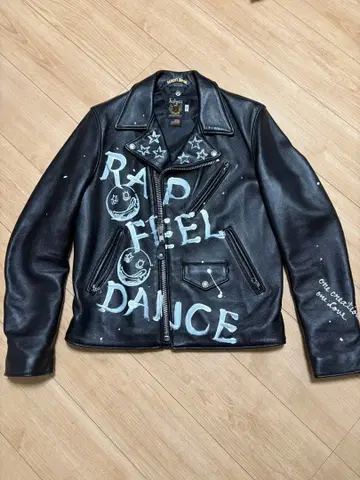 SCHOTT x ONEMADE 램 가죽 라이더 자켓 38 남성용 정품