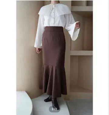 Acka 머메이드 스커트 브라운