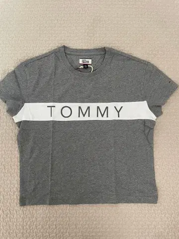 새상품 TOMMY HILFIGER DENIM 반팔 T셔츠 XS 그레이
