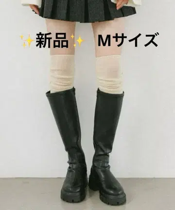 [ 새상품 ] Heather 인힐 스트레치 롱 부츠 사이드 지퍼 M