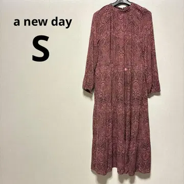 a new day [ S ] 페이즐리 무늬 긴팔 원피스 레이온 에스닉