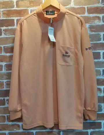 DUNLOP 하프 지퍼 긴팔 셔츠 오렌지