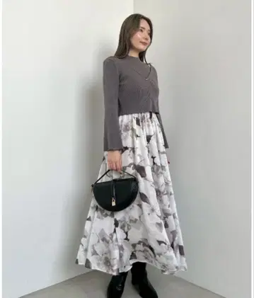 스나이델 슬리브리스 니트 도킹 원피스