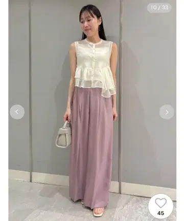 시착만 한 상품! 택 포함 CELFORD 트윌 새틴 와이드 팬츠