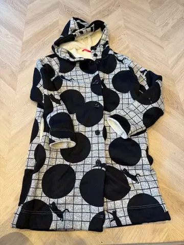 그라니프 아우터 검은 고양이 도트