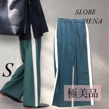 [컨디션 최상] SLOBE IENA 스롭 이에나 라인 트랙 팬츠 그린