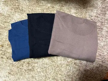 3개 묶음 판매 무인양품 워셔블 니트 하이넥 스웨터