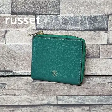 russet 러셋 하프 지갑 L자 지퍼 로고