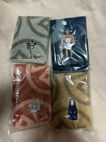 지브리 타월 손수건 4개 세트