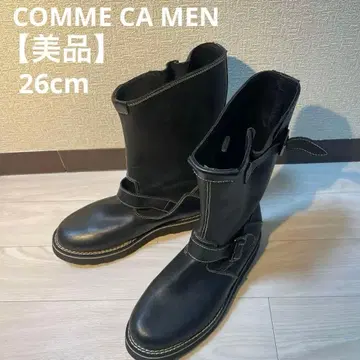[ 새상품급 ] 꼼사맨 [ 26.0 ] 엔지니어 부츠 소가죽 블랙