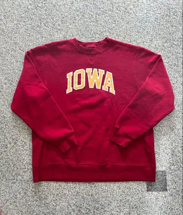 IOWA 맨투맨 빨간색 vintage 구제 의류 90s XL