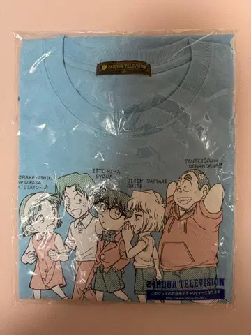 24시간 TV 2025 차리티 T셔츠 명탐정 코난 스카이블루 M 사이즈