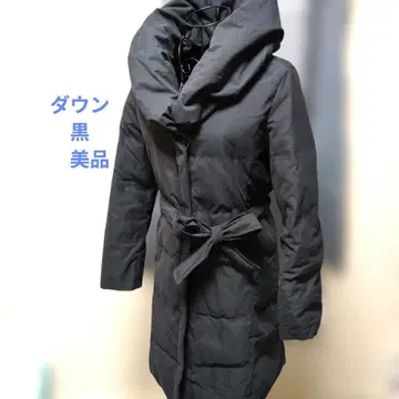 다운 자켓 블랙 새상품급 후드 부착