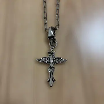 스컬 x 엔젤 크로스 목걸이