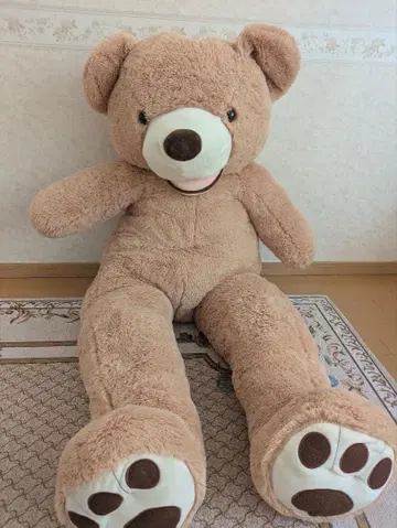 큰 베이지 곰 봉제 인형 약 160cm