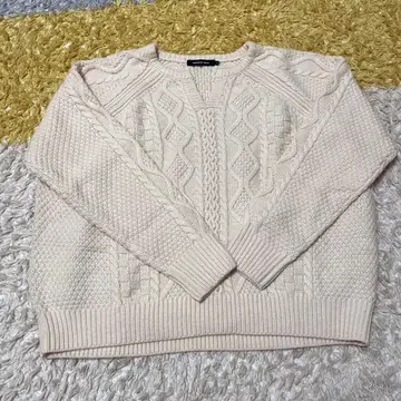 AMERICAN HORIC 로우 게이지 키넥 케이블 니트 풀오버