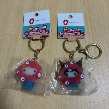 산리오 미야쿠미야쿠 변신 입체 마스코트 클리어 컬러 키링