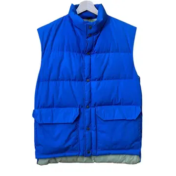 빈티지 CAMP7 다운 베스트 파랑 베이지 L 사이즈 상당