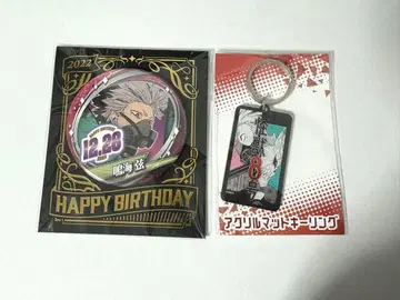 나루미 겐 생일 캔뱃지 아크릴 매트 키링