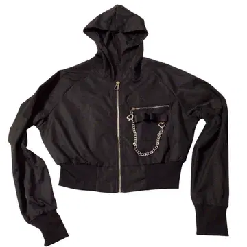 archive 00s 기장 짧은 하트 체인 봄버 자켓 블루종 M