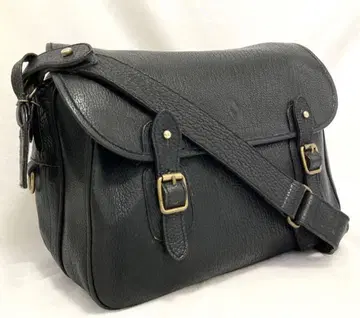 최종 가격 인하 랄프 로렌 가죽 블랙 숄더백 A4 수납 가능