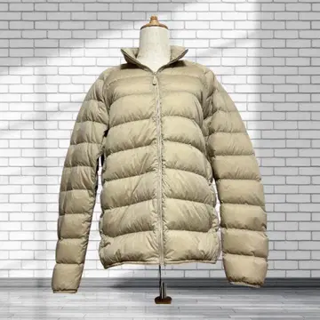 유니클로 울트라 라이트 다운 베이지 퀼팅 다운 자켓 L