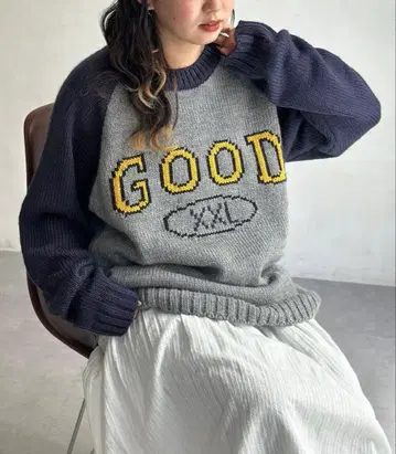 CPCM 칼리지 로고 래글런 니트