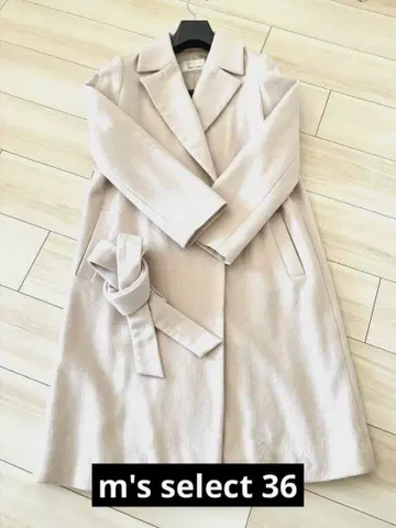 m's select 라이트 베이지 체스터 코트