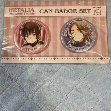 헤타리아 일본 프랑스 캔뱃지 세트 원작 그림 히마루야 히데카즈 레어