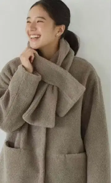 KURASHI & Trips 모카 보아 자켓