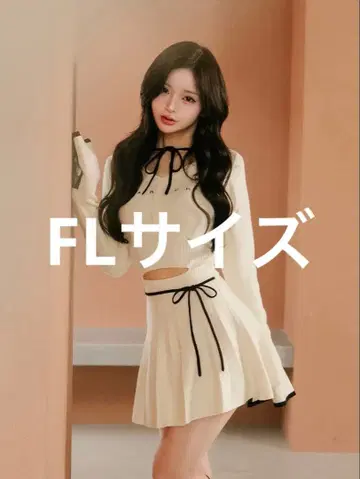 Darich 허리 오픈 리본 디자인 니트 미니 원피스 IVO FL