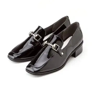 유메텐보 로퍼 신발 블랙 여성용 패션