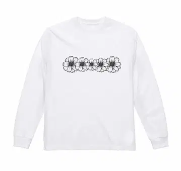 FloraCore 플라워 롱 슬리브 셔츠 화이트