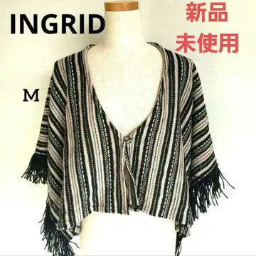 잉그리드 판초 정가 6600엔 베이지 프린지 스톨 스타일리시