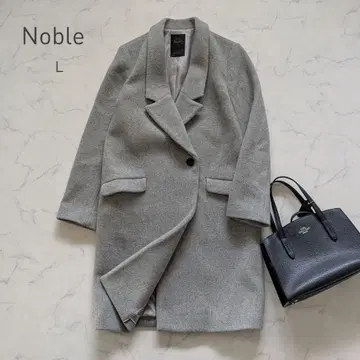 노블 캐시미어 혼방 울 체스터 코트 L 그레이 아우터