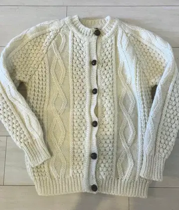 아일랜드제 빈티지 구제 의류 피셔맨 가디건