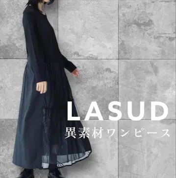 새상품 LASUD 이소재 시어 레이어드 원피스 라슈드 야마다야 원피스