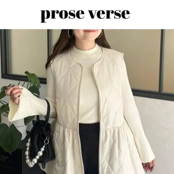 프로즈 베일 베스트 지레 퀼팅 지레 화이트 귀여운 체형 커버