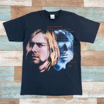 90s Kurt Cobain T셔츠 유로 부트 vintage