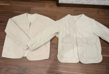 유니클로 퍼프 테크와 보아 블루종 상당히 새상품급 2세트