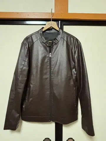 인조 가죽 싱글 라이더 자켓