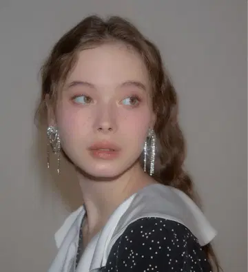 크리스탈 비즈 롱 귀걸이 브라이덜 귀걸이